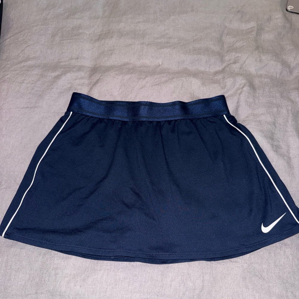 Nike Blue and White Mini Tennis Skirt - Picture 1 of 3